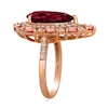 Thumbnail Image 2 of Le Vian 14ct Strawberry Gold Raspberry Rhodolite & Peach Morganite 0.50ct Nude Diamonds Pear Halo Ring