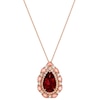 Thumbnail Image 1 of Le Vian 14ct Strawberry Gold Raspberry Rhodolite & Peach Morganite 0.52ct Nude Diamonds Pear Halo Pendant