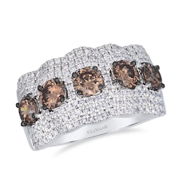 Le Vian Couture Platinum 2.23ct Chocolate & Vanilla Diamond Infinity Ring