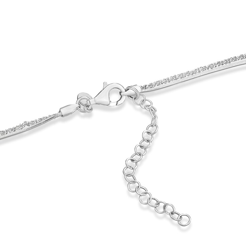Main Image 3 of Sterling Silver 17+2" Double Strand Layered Necklace