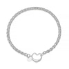 Thumbnail Image 1 of Sterling Silver Heart Clasp & Rope Bracelet