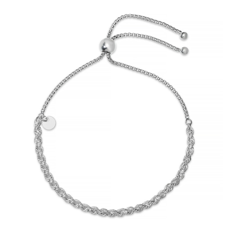 Main Image 1 of Sterling Silver Rope Bolo Bracelet