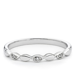 Sterling Silver & Cubic Zirconia Station Ring