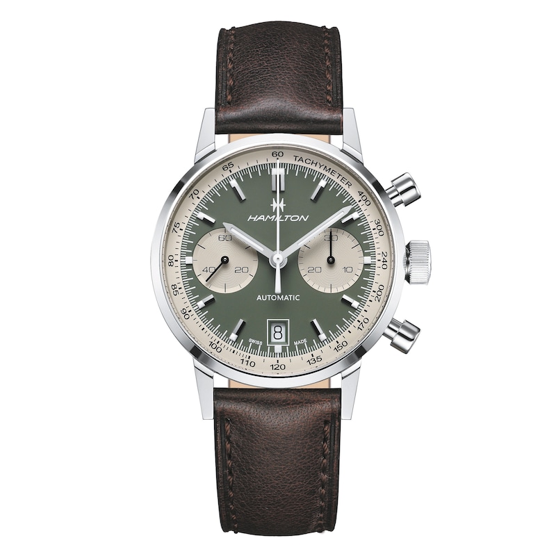 Hamilton American Classic Intra-Matic Leather Strap Watch