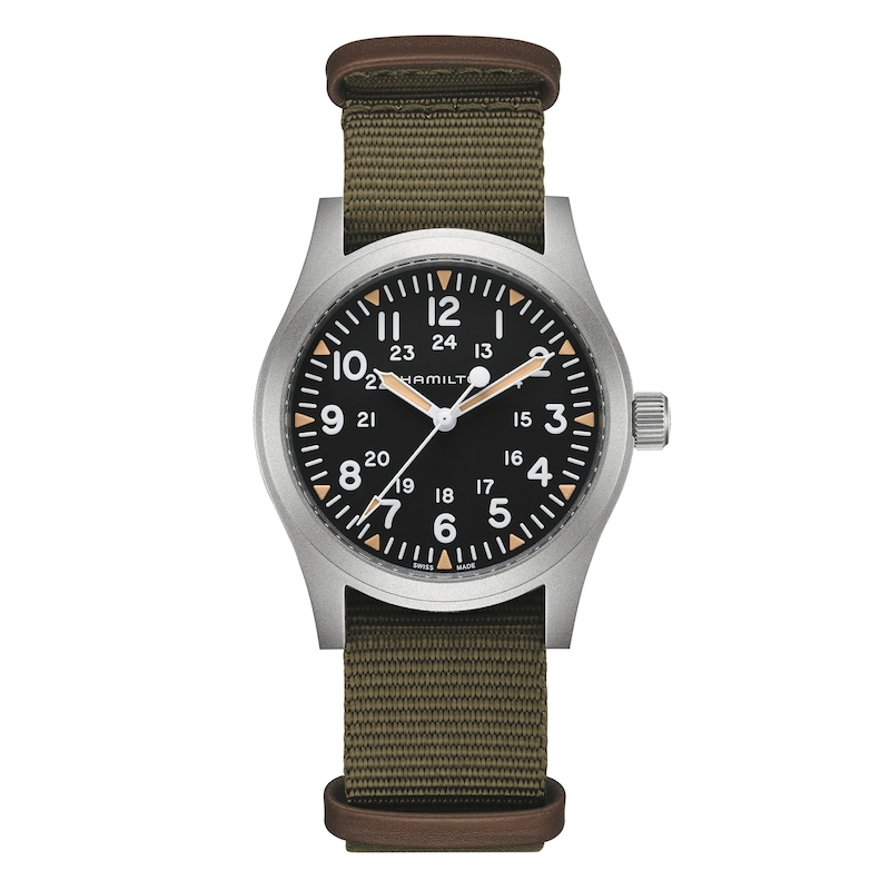 Hamilton Khaki Field Men's Green Fabric Strap Watch