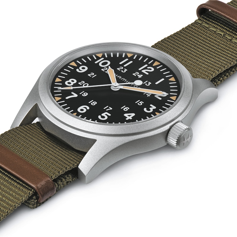 Hamilton Khaki Field Men's Green Fabric Strap Watch