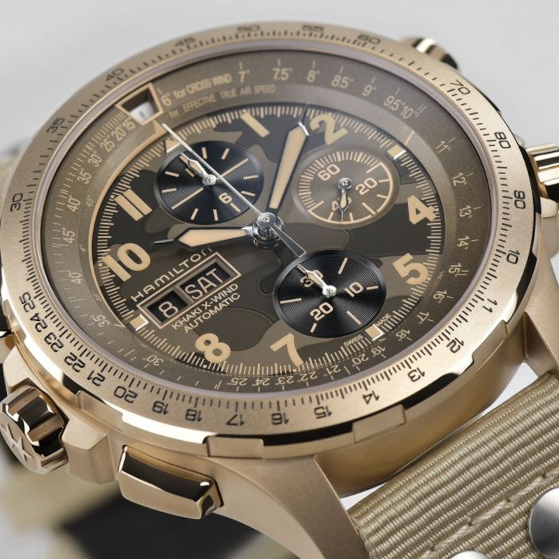 Main Image 4 of Hamilton Khaki Aviation X-Wind Auro Chrono Beige Strap Watch