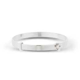 Children's Sterling Silver Diamond Cross Bangle