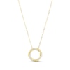 Thumbnail Image 1 of 9ct Yellow Gold Twisted Cubic Zirconia & Polished Open Circle Pendant