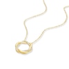Thumbnail Image 2 of 9ct Yellow Gold Twisted Cubic Zirconia & Polished Open Circle Pendant