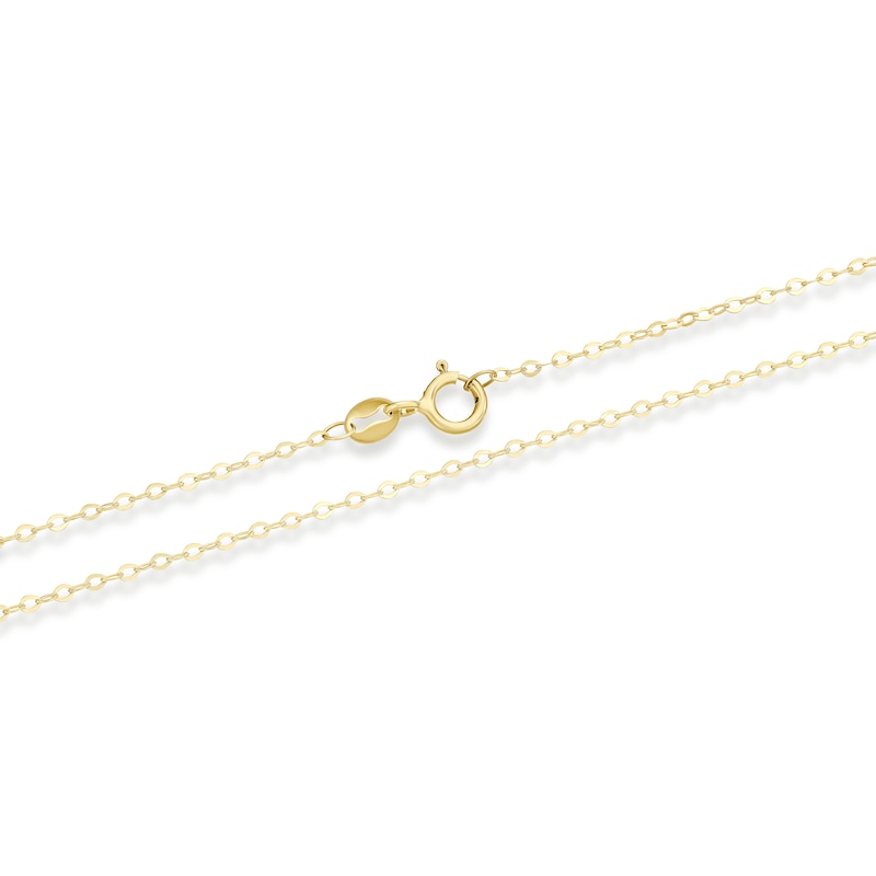 Main Image 3 of 9ct Yellow Gold Twisted Cubic Zirconia & Polished Open Circle Pendant