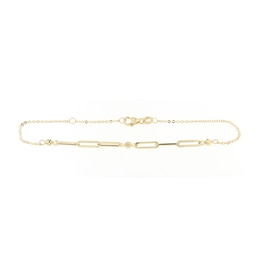 9ct Yellow Gold Paper Link Chain Bracelet