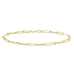 9ct Yellow Gold 6.8" Paper Link Bracelet