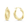 Thumbnail Image 1 of 9ct Yellow Gold 20mm Double Twist Creole Hoop Earrings
