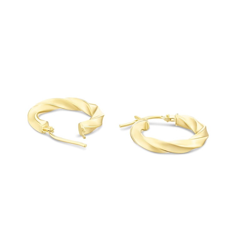 Main Image 2 of 9ct Yellow Gold 19mm Twisted Hoop Earrings