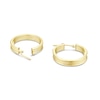 Thumbnail Image 2 of 9ct Yellow Gold Patterned Oval Hoop Earrings
