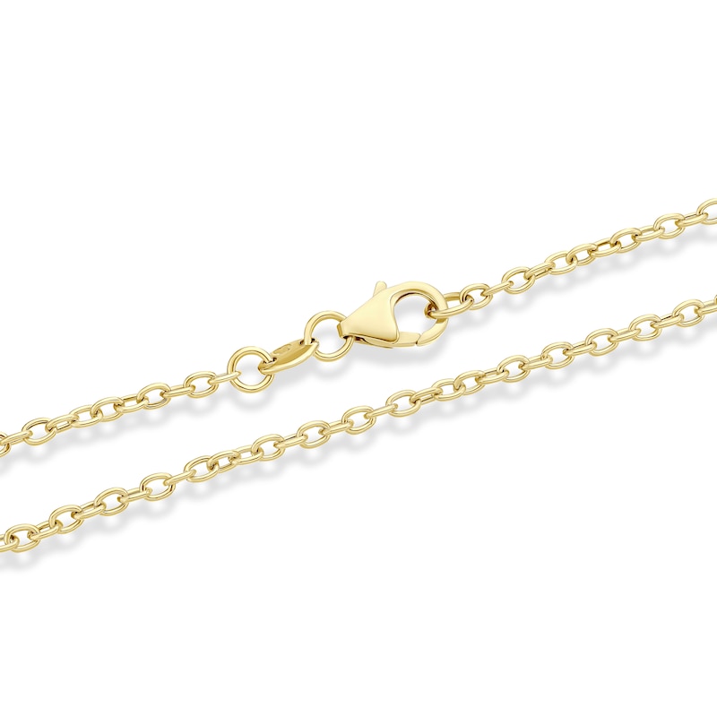 Main Image 3 of 9ct Yellow Gold 17.5mm Graduated Chain Necklace