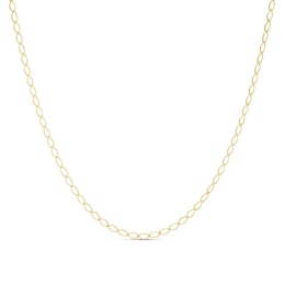 9ct Yellow Gold 18" Diamond Shaped Link Curb Chain