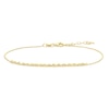 Thumbnail Image 1 of 9ct Yellow Gold 7+1" Dainty Rope Bracelet