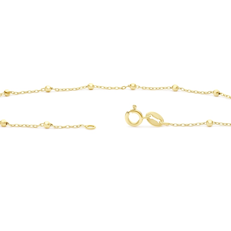 Main Image 3 of 9ct Yellow Gold 7.25" Ball Station Bracelet