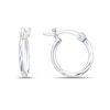 Thumbnail Image 1 of Sterling Silver 12mm Diamond Cut Hoop Earrings