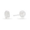 Thumbnail Image 1 of Sterling Silver 6mm Textured Knot Stud Earrings