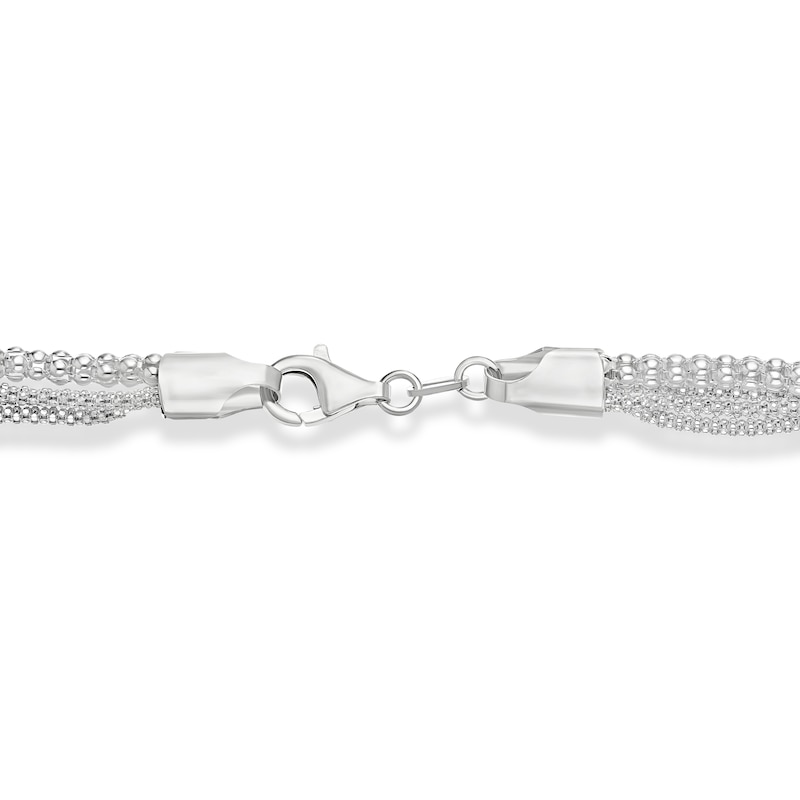 Main Image 3 of Sterling Silver 7.5" Knot Textured Chunky Chain Bracelet