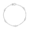 Thumbnail Image 1 of Sterling Silver 7.5" Cubic Zirconia Bezel Set Station Bracelet