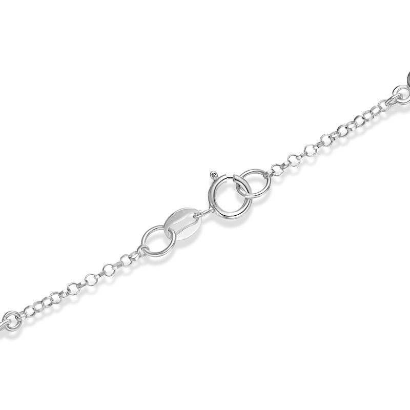 Main Image 3 of Sterling Silver 7.5" Cubic Zirconia Bezel Set Station Bracelet