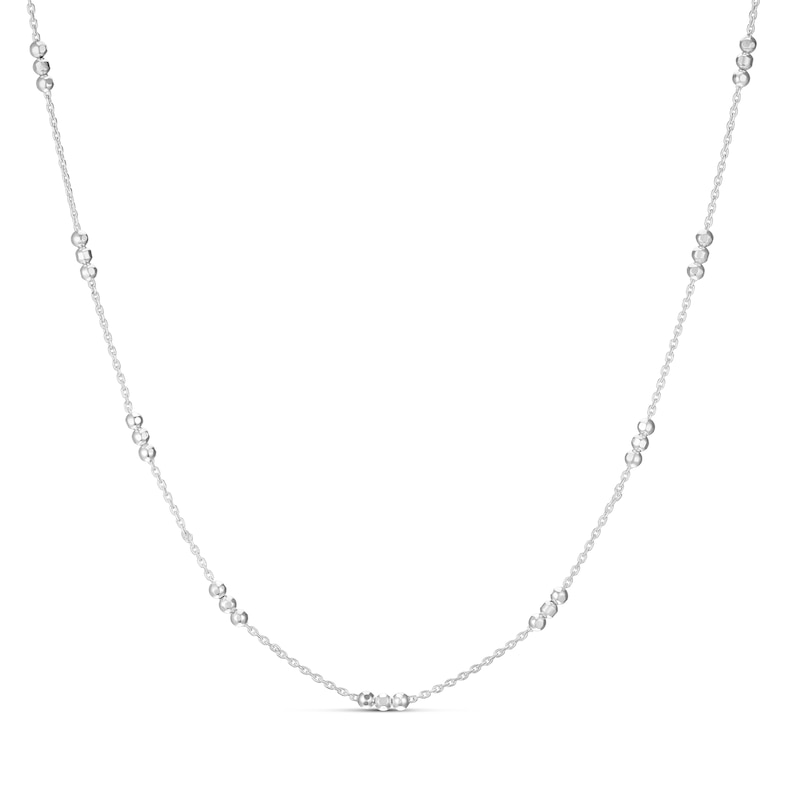 Main Image 1 of Sterling Silver 24" Trio Ball Station Necklace