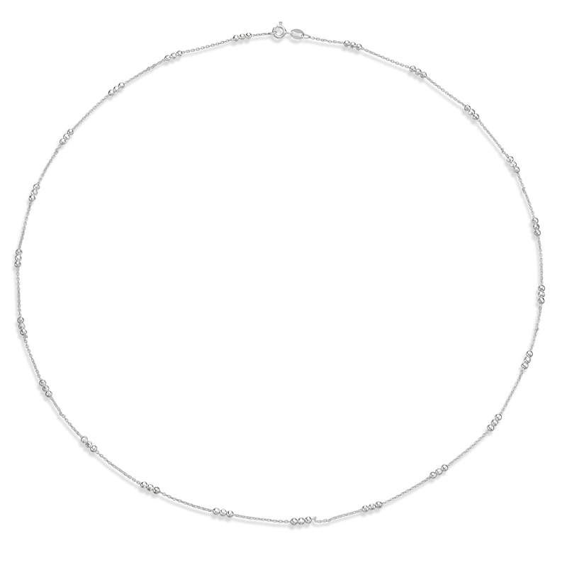 Main Image 2 of Sterling Silver 24" Trio Ball Station Necklace