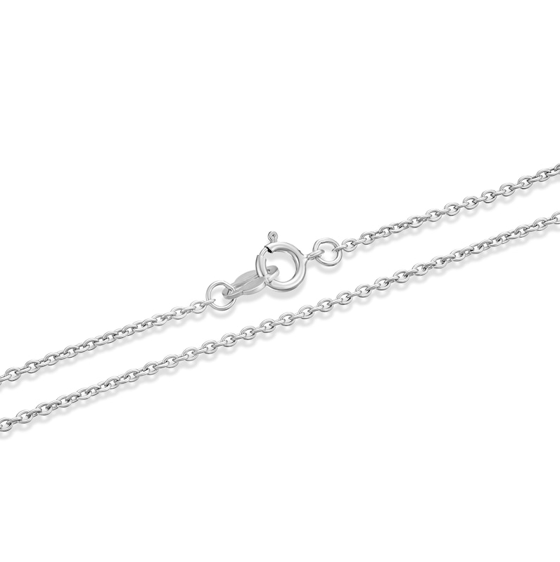 Main Image 3 of Sterling Silver 18" Cubic Zirconia Trilogy Pendant