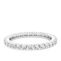 Sterling Silver & Cubic Zirconia Claw Set Ring