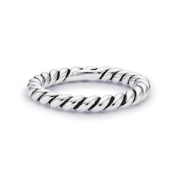Sterling Silver Polished Rope Ring