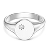 Thumbnail Image 1 of Sterling Silver & Cubic Zirconia Accent Signet Ring