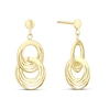 Thumbnail Image 1 of 9ct Yellow Gold Interlinking Circular Drop Earrings