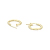 Thumbnail Image 2 of 9ct Yellow Gold Textured Hoop Earrings