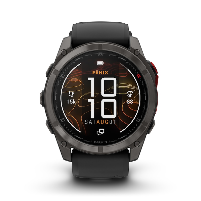 Main Image 1 of Garmin Fenix 8 Pro MicroLED 51mm Black Silicon Strap Watch
