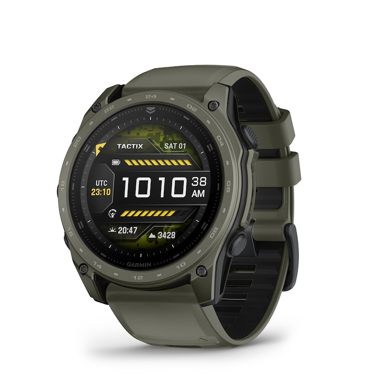 Main Image 1 of Garmin tactix 8 Cerakote Black Dial Green Silicone Strap Smartwatch