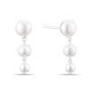 Thumbnail Image 1 of Sterling Silver Cultured Freshwater Pearl Graduated Drop Earrings