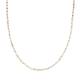 Sterling Silver 16+2" Cultured Freshwater Pearl Beaded Necklace