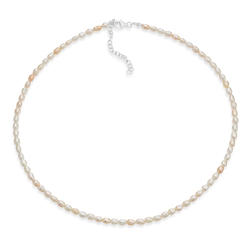 Main Image 2 of Sterling Silver 16+2" Cultured Freshwater Pearl Beaded Necklace