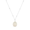 Thumbnail Image 1 of Sterling Silver 16+2" Cultured Freshwater Pearl & Ball Station Pendant