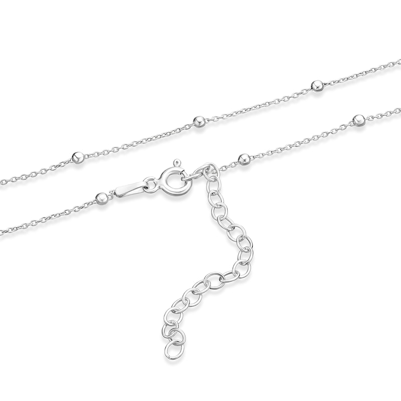 Main Image 3 of Sterling Silver 16+2" Cultured Freshwater Pearl & Ball Station Pendant