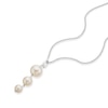 Thumbnail Image 2 of Sterling Silver 18"  Cultured Freshwater Pearl Graduated Pendant