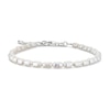 Thumbnail Image 1 of Sterling Silver 6.7+1" Cultured Freshwater Pearl Beaded Bracelet