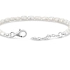 Thumbnail Image 3 of Sterling Silver 6.7+1" Cultured Freshwater Pearl Beaded Bracelet