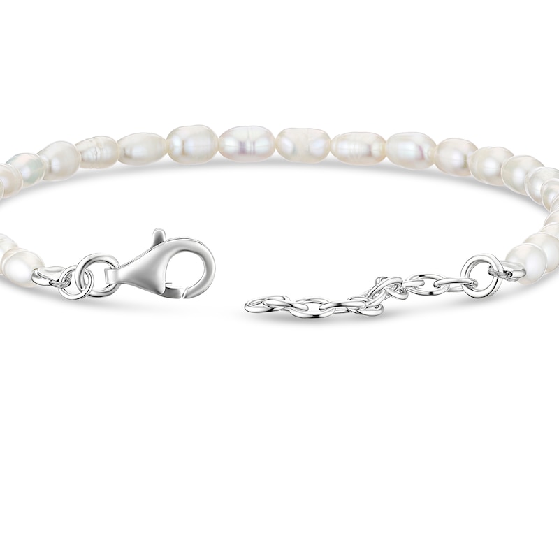 Main Image 3 of Sterling Silver 6.7+1" Cultured Freshwater Pearl Beaded Bracelet