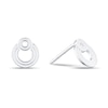 Thumbnail Image 1 of Sterling Silver Linear Open Circle Stud Earrings