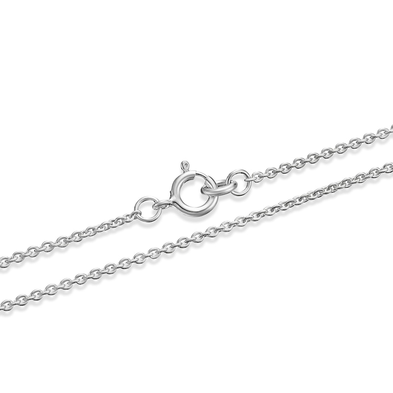 Main Image 3 of Sterling Silver 17.5" Linear Open Circle Pendant